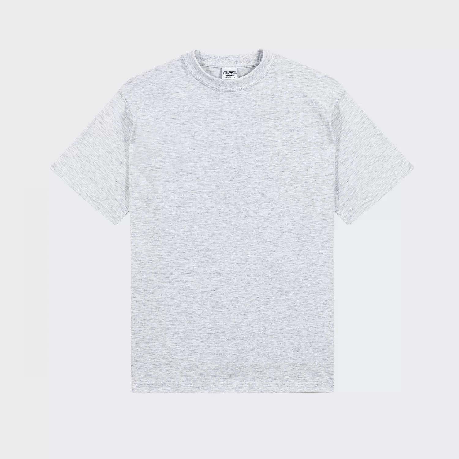 Camber USA : T-shirt Fin : Gris Chiné